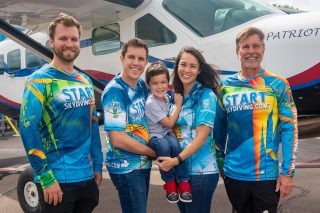 A photo of the Hart family of Start Skydiving
